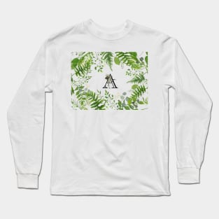 Heron with letter A Long Sleeve T-Shirt